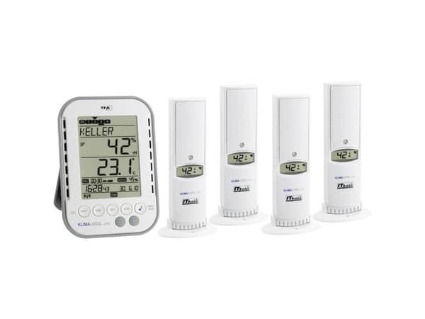 TFA Dostmann KLIMALOGG PRO Profi Set Luftfugtighedsmåler (hygrometer) 1 % rF 99 % rF TFA indeklima professionelt sæt, Dataloggerfunktion