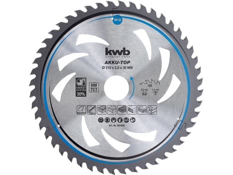 kwb 587856, Spånskiva, Glasfiberförstärkt plast, Trä, 21 cm, 3 cm, Tungsten Carbide Tipped (TCT), 1,3 mm, 2 mm