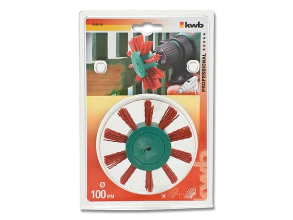 kwb 604630, Stålborsthjul, 6 mm, 10 cm, Trä, Nylon