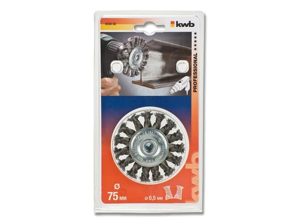 kwb 603030, Stålborsthjul, 6 mm, 7 cm, 0,5 mm, Metall, Metall