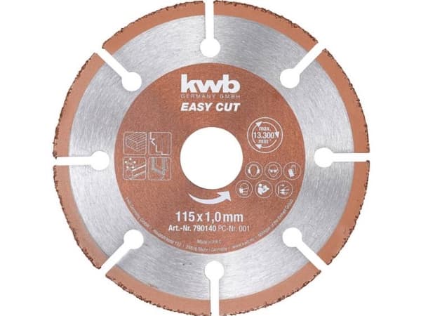 kwb 790540, Koppar, Plast, Trä, 12,5 cm, 2,22 cm, 13000 RPM, 1 styck