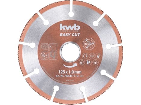 kwb 790540, Koppar, Plast, Trä, 12,5 cm, 2,22 cm, 13000 RPM, 1 styck