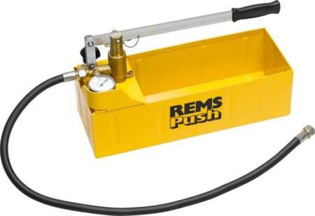 REMS Push. Hånd-trykprøvepumpemed manometer, til tryk- og tæthedsprøvning af rørsystemer og beholdere op til 6 MPa/60 bar