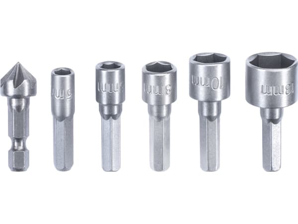 kwb Bit and Drill Bit Set, Drill, Drill bit set, Høyrehåndsrotasjon, 25 mm, Mykt tre, Stål, Stein, 39 stykker