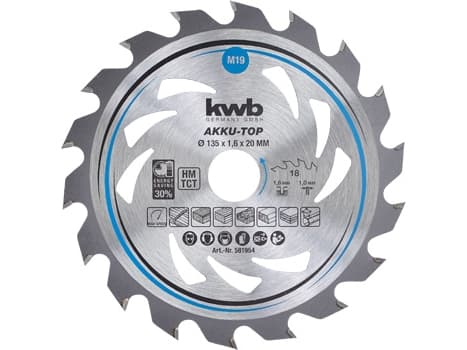 kwb 581954, Spånskiva, Hårt träslag, Plast, Plywood, Mjuka träslag, 13,5 cm, 2 cm, Tungsten Carbide Tipped (TCT), 1 mm, 1,6 mm