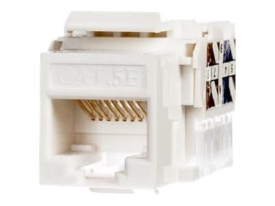 Netrack Keystone Jack Module - Modulär insättning - CAT 5e - UTP - RJ-45 - vit