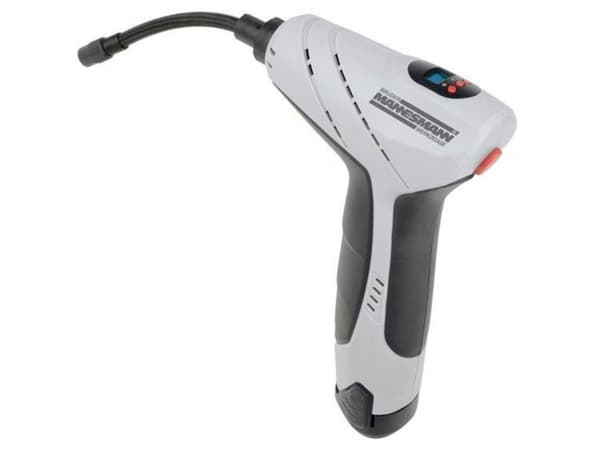 Brüder Mannesmann M17200 volumpumpe 8 bar med arbeidslampe, 12 og 230 V ladbar (M17200)