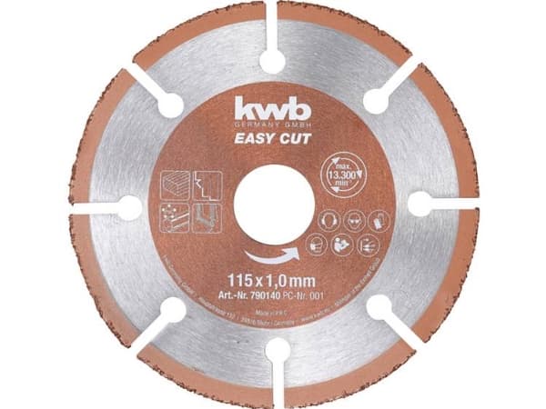 kwb 790640, Kopper, Plast, Tre, 15 cm, 2,22 cm, 13000 RPM, 1 stykker