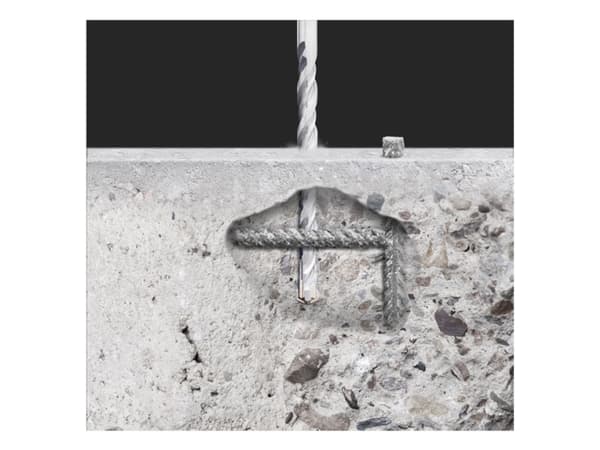kwb 49260504, Rotasjons hammer, 4 mm, porebetong, Murstein, Betong, Sandsten, Stein, 11 cm, SDS Plus, Sort