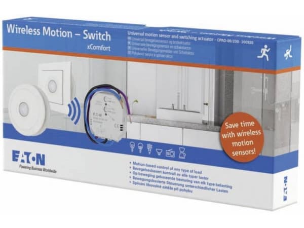 Eaton xComfort CPAD-00/230 Liiketunnistin Kytkentäteho (max.) 2300 W Kirkas valkoinen