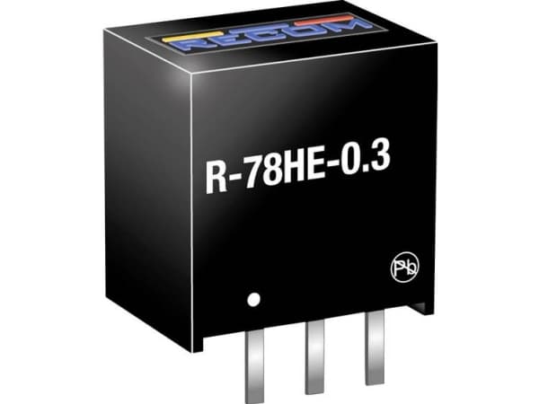 RECOM R-78HE5.0-0.3 DC/DC-omvandlare, tryck 300 mA Antal utgångar: 1 x