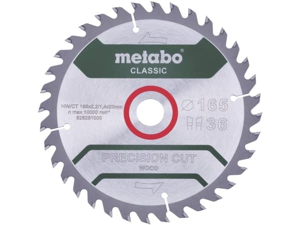 Metabo 628027000, Tre, 16,5 cm, 2 cm, Høy-Hastighets Stål (HHS), 1,8 mm, Metabo