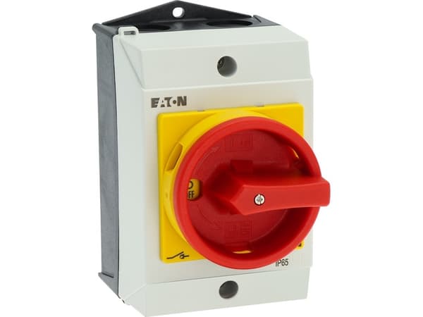 Eaton T0-4-8344/I1/SVB, Vippströmställare, Röd, Vit, Gul, IP65, 80 mm, 130 mm, 137 mm