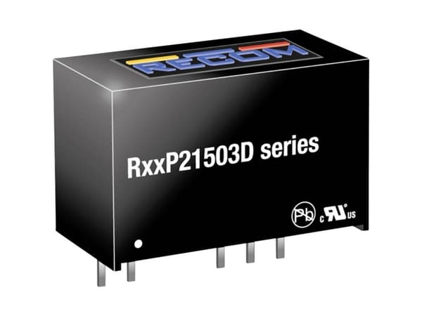 RECOM R15P21503D DC/DC-omvandlare, tryck 185 mA 2 W Antal utgångar: 2 x