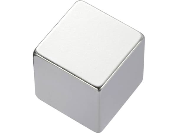 TRU COMPONENTS 505958 Kub med permanentmagnet (L x B x H) 20 x 20 x 20 x 20 mm N45 1.33 - 1.37 T Gränstemperatur (max.): 80 °C