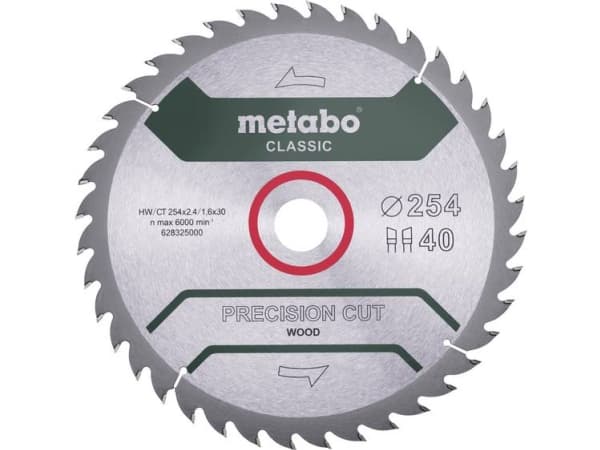 Metabo 628325000, MDF, Trä, 25,4 cm, 3 cm, 1,6 mm, 2,4 mm, 20°