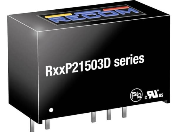 RECOM R12P21503D DC/DC-omvandlare, tryck 185 mA 2 W Antal utgångar: 2 x
