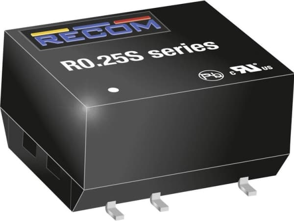 RECOM R0.25S-0505 DC/DC-muunnin, SMD 5 V/DC 5 V/DC 5 V/DC 50 mA 0,25 W Lähtöjen määrä: 1 x