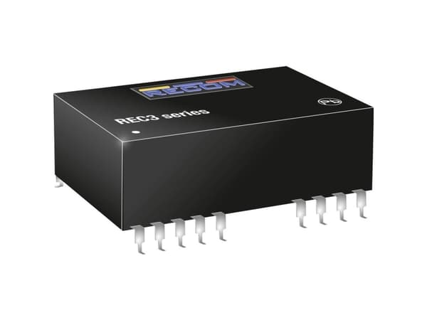 Recom International 10002885 REC3-0505SRW/H4/A 3W DC/DC-muunnin REC3-0505SRW/H4/A 4,5 - 9 Vdc 5 Vdc 600 mA 3 W