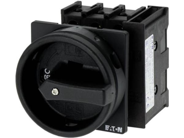 Eaton P1-25/EA/SVB-SW/HI11, Vipukytkin, 3P, Musta, IP65, 65 mm, 65 mm