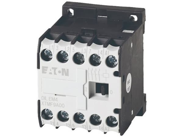 Eaton Power Contactor DILEM4 230V50HZ 240V60HZ, Sort, Hvid, -25 - 50 °C, IEC/EN 60947-4-1; UL 508; CSA-C22.2 No. 14-05; CE, 690 V, 50/60 Hz, 170 g
