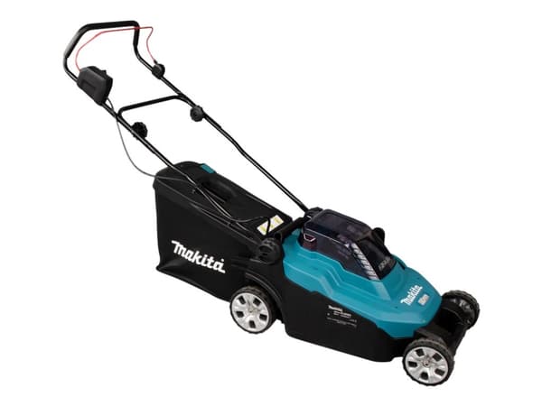 Makita DLM382PM2 - Gräsklippare - sladdlös - 18 V - 4 Ah - 2 batterier - 3700 vpm - 38 cm - 16.9 kg
