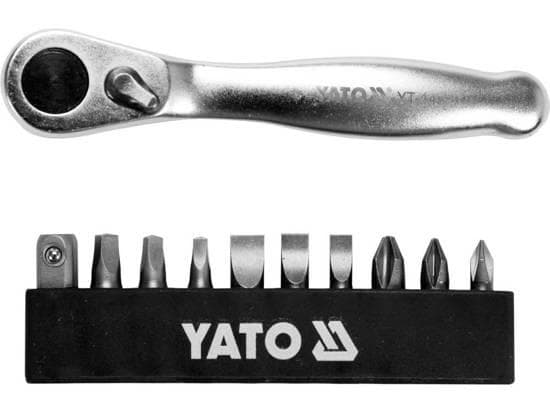 Yato YT-14390, Kromi, 11 kpl, Kromi, Ruostumaton teräs, 1/4", 6.3 mm