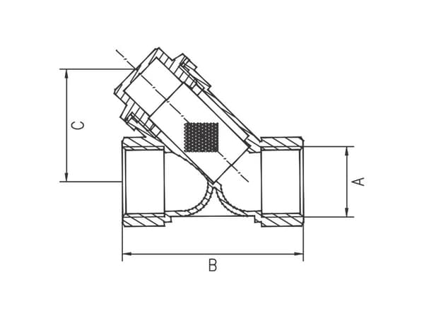 Ferro Filtr osadnikowy do gazu 6/4" F08