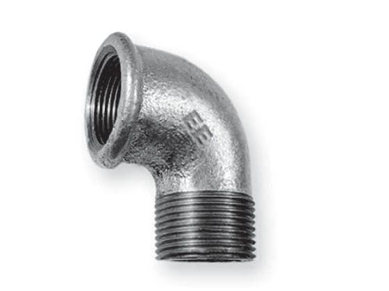 Zawiercie Foundry 90 graders armbåge A4 3/4 "galvaniserad - 13759
