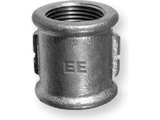 Zawiercie Foundry 3/4" koppling för lika flöde svart
