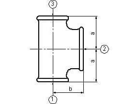 Zawiercie Foundry Kapeneva tee 5/4 x 1/2 x 5/4 "musta