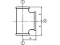 Pikkukuva 2 / 3: Zawiercie Foundry Kapeneva tee 5/4 x 1/2 x 5/4 "musta