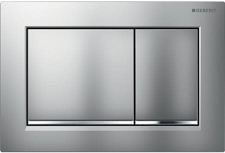 Geberit Omega30 betjen.plade - 212x142x10mm matkrom/blank