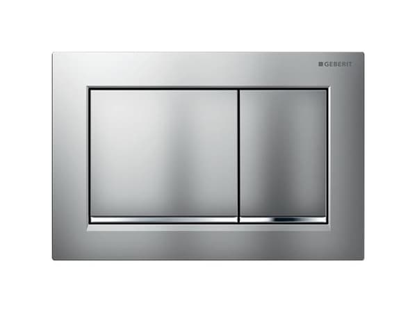 Geberit Omega30 betjen.plade - 212x142x10mm matkrom/blank
