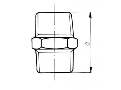 Odlewnia Zawiercie Nypel N8 1" svart - 13795