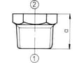 Miniatyrbilde 2 av 2: Odlewnia Zawiercie Reducer 1/2 x 3/8" svart