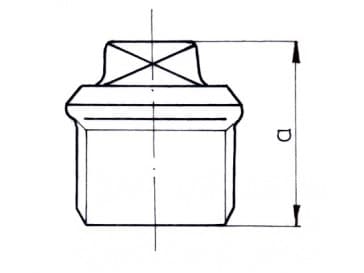 Zawiercie Gjuterikork med kant T9 5/4 "galvaniserad - 13848