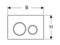 Miniatyrbilde 3 av 5: Geberit 115.651.SJ.1, Skylleplate, Sort, Kromfarget, Geberit, 246 mm, 14 mm, 164 mm