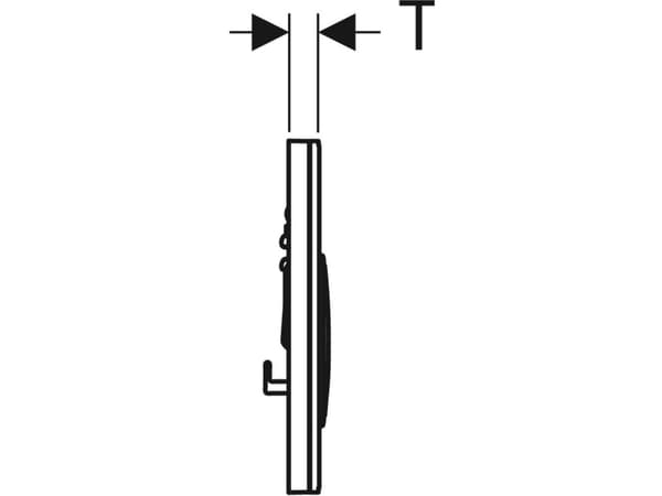Geberit 115.651.SJ.1, Skylleplate, Sort, Kromfarget, Geberit, 246 mm, 14 mm, 164 mm
