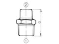 Pikkukuva 2 / 4: Zawiercie Foundry Alennusnippa N8 3/4 x 1/2 "galv