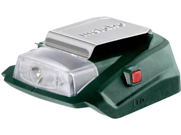 Metabo PA 14.4-18 LED-USB, Akkulaturi, Litium, 18 V, Metabo, Vihreä, Punainen, Hopea, AC