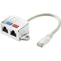 Miniatyrbild 1 av 3: Renkforce RJ45 Nätverk T-adapter CAT 5e [2x RJ45 hona - 1x RJ45 hane] 15.00 cm Metall