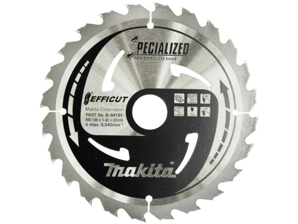 Makita Specialized EFFICUT - Cirkelsågblad - för trä, metall - 190 mm - 24 tänder