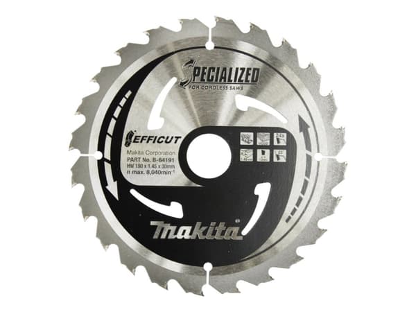 Makita Specialized EFFICUT - Cirkelsågblad - för trä, metall - 190 mm - 24 tänder