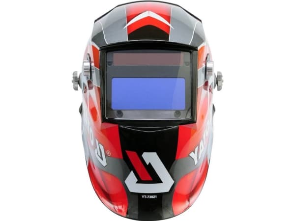 Yato YT-73921, Welding helmet with auto-darkening filter, Svart, Röd, Silver, Polykarbonat, 9-13, 0,1 - 1 ms, EN 175:1997, EN 379:2003 + A1:2009