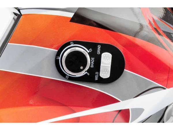 Yato YT-73921, Welding helmet with auto-darkening filter, Svart, Röd, Silver, Polykarbonat, 9-13, 0,1 - 1 ms, EN 175:1997, EN 379:2003 + A1:2009