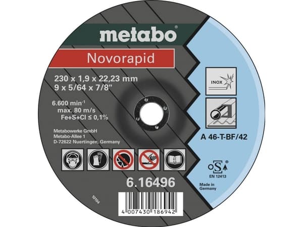 Metabo 616496000 Skæreskive forkrøppet 230 mm 22.23 mm 25 stk