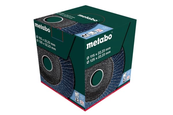Metabo 623145000, Lamellslipskiva, Platt i mitten, Gjutjärn, Rostfritt stål, Stål, Metabo, 2,22 cm, 11,5 cm