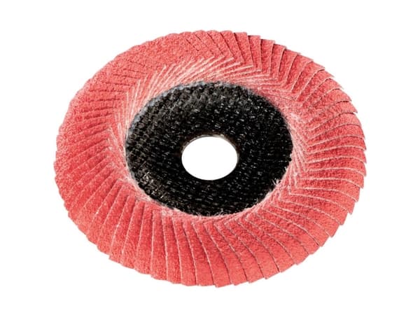 Metabo 626489000, Lamellslipskiva, Platt i mitten, Metall, Rostfritt stål, Stål, Varje varumärke, 15 cm, Röd