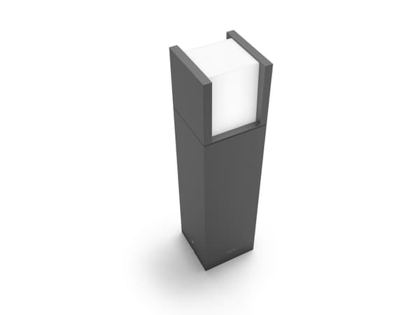 Philips myGarden Arbour - Pidestallampe - LED - 6 W (ekvivalent 47 W) - varmt hvitt lys - kube - antrasitt